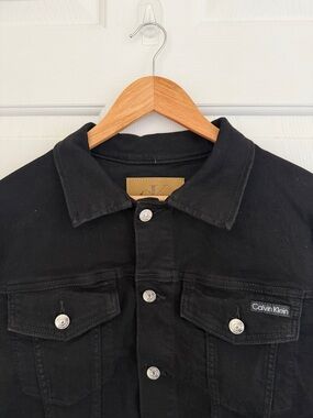 Calvin Klein Black Denim Trucker Jacket